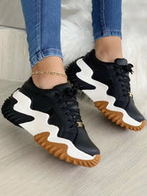 Lässige PU-Sneaker mit Farbblock